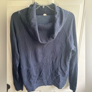 Patagonia Women's Blue Double Knit Reversible Cowl Neck Pullover Sz Medium‎